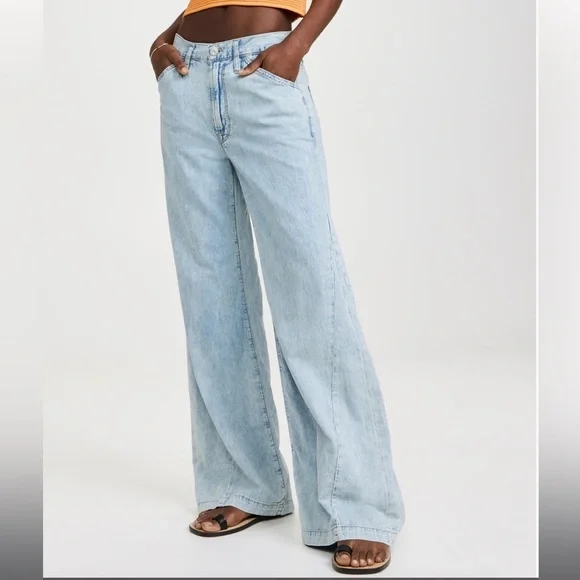 FRAME Le Baggy Palazzo Jeans sz 31 - Picture 3 of 8